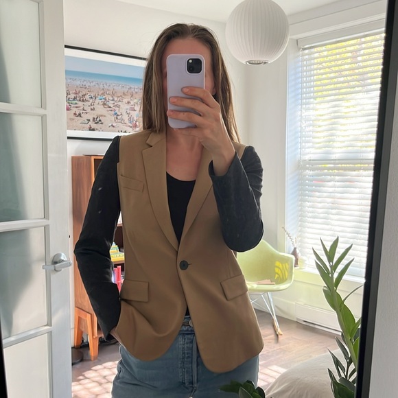 JUDITH & CHARLES two-tone cashmere wool blazer, size 4 - Picture 2 of 13